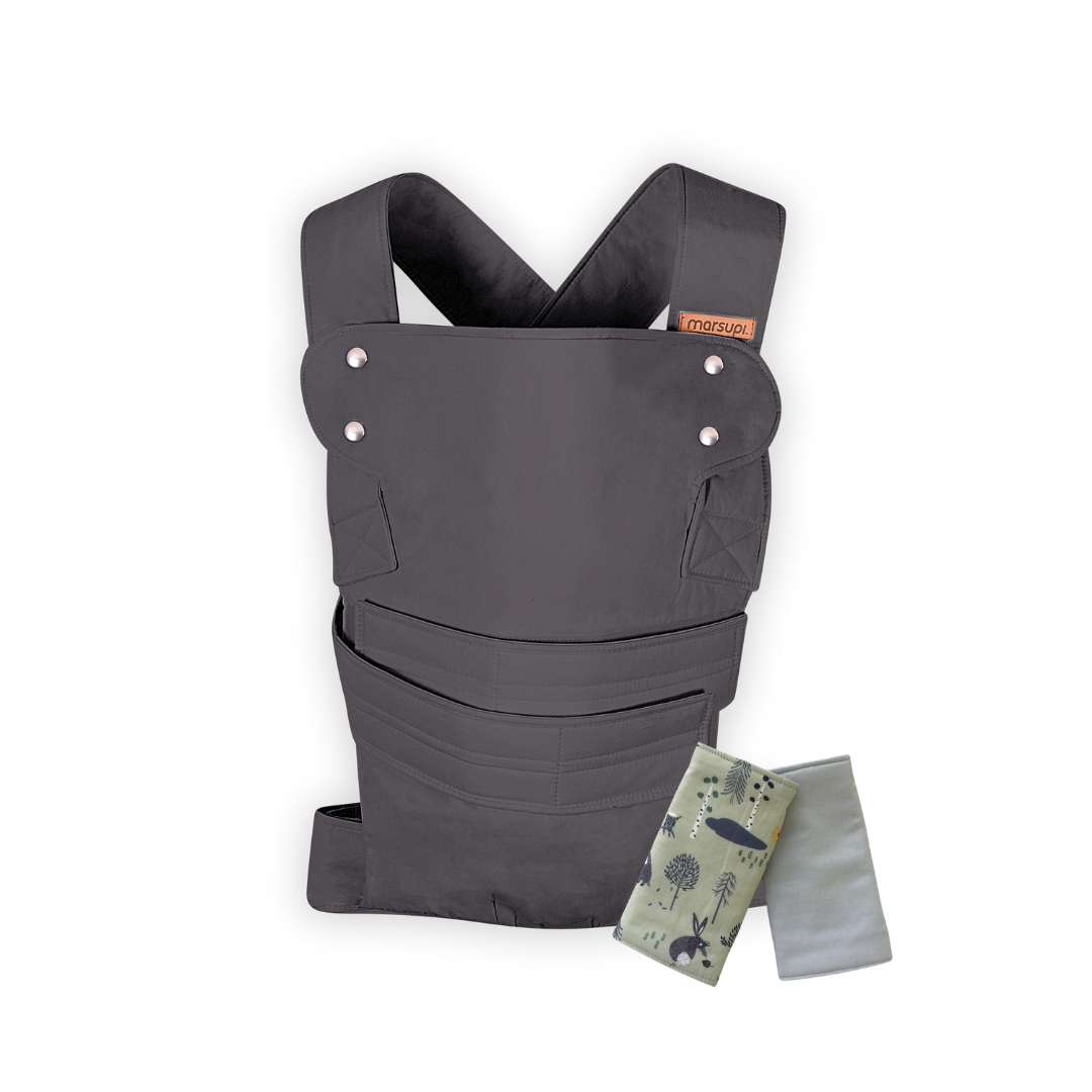 Marsupi Classic Charcoal + Strap Covers