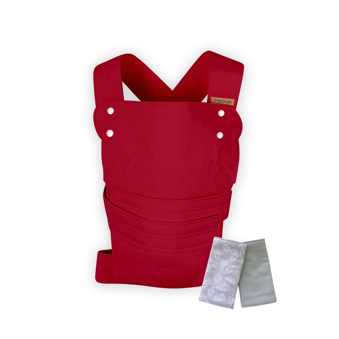 Marsupi Classic Ruby Red + Strap Covers