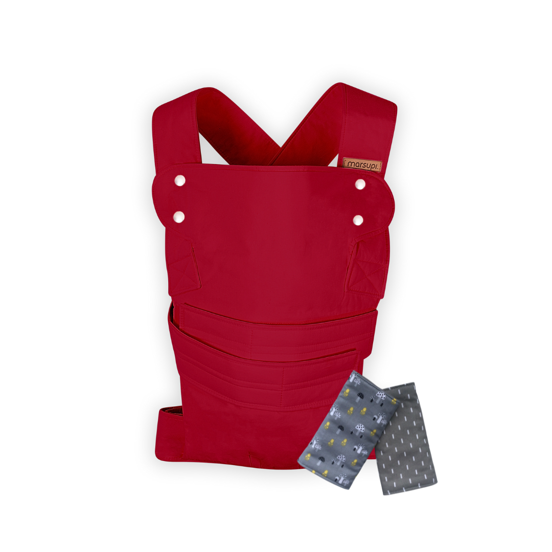 Marsupi Classic Ruby Red + Strap Covers