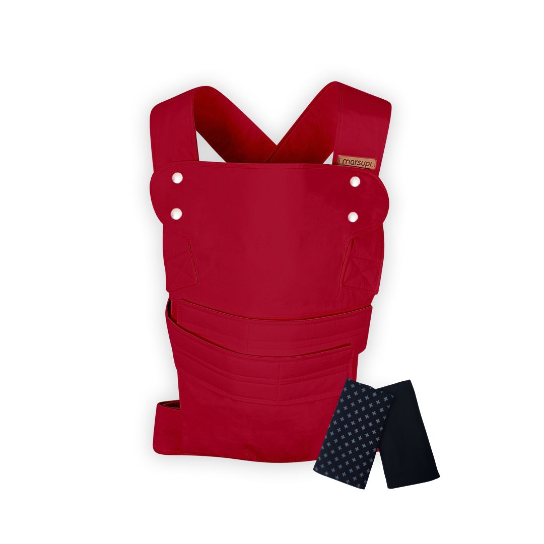 Marsupi Classic Ruby Red + Strap Covers
