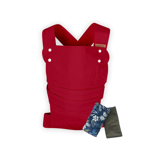 Marsupi Classic Ruby Red + Strap Covers